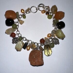 Silpada Cha-Cha Multi Stone Sterling Silver Bracelet